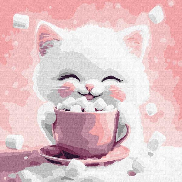 Картина по номерам Ideyka Какао для котика № 2 30х30 см (Id-KHO6718)