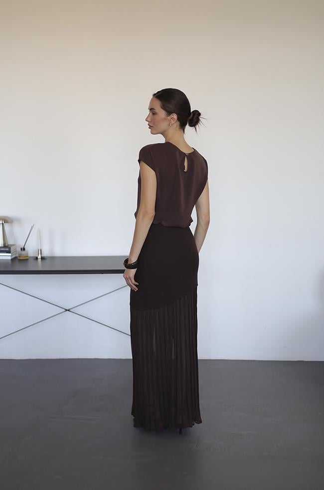 Блуза Lipar 2216 со спущенным рукавом р. 52 Шоколадный (16947451) - фото 3 Блуза Lipar 2216 со спущенным рукавом р. 52 Шоколадный (16947451) - фото 3