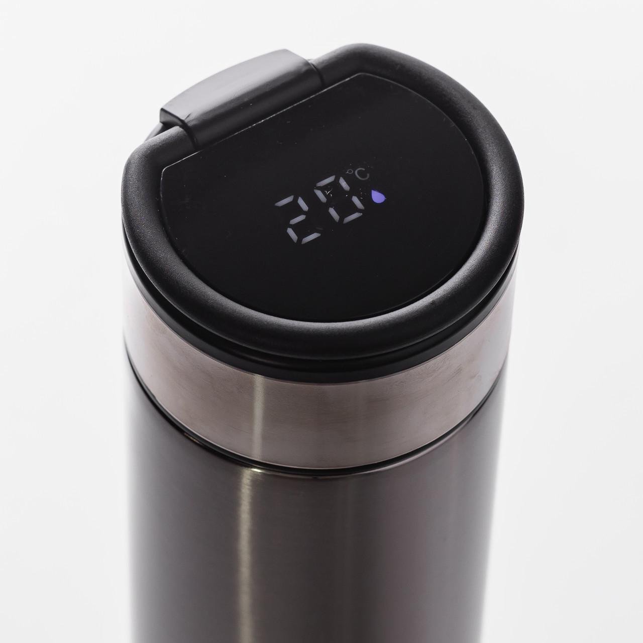 Термос із датчиком температури 530 мл Хром (2431236505) - фото 3 Термос із датчиком температури 530 мл Хром (2431236505) - фото 3