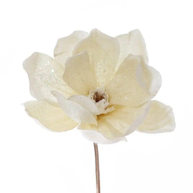 Цветок новогодний Flora Магнолия Кремовый (12992)
