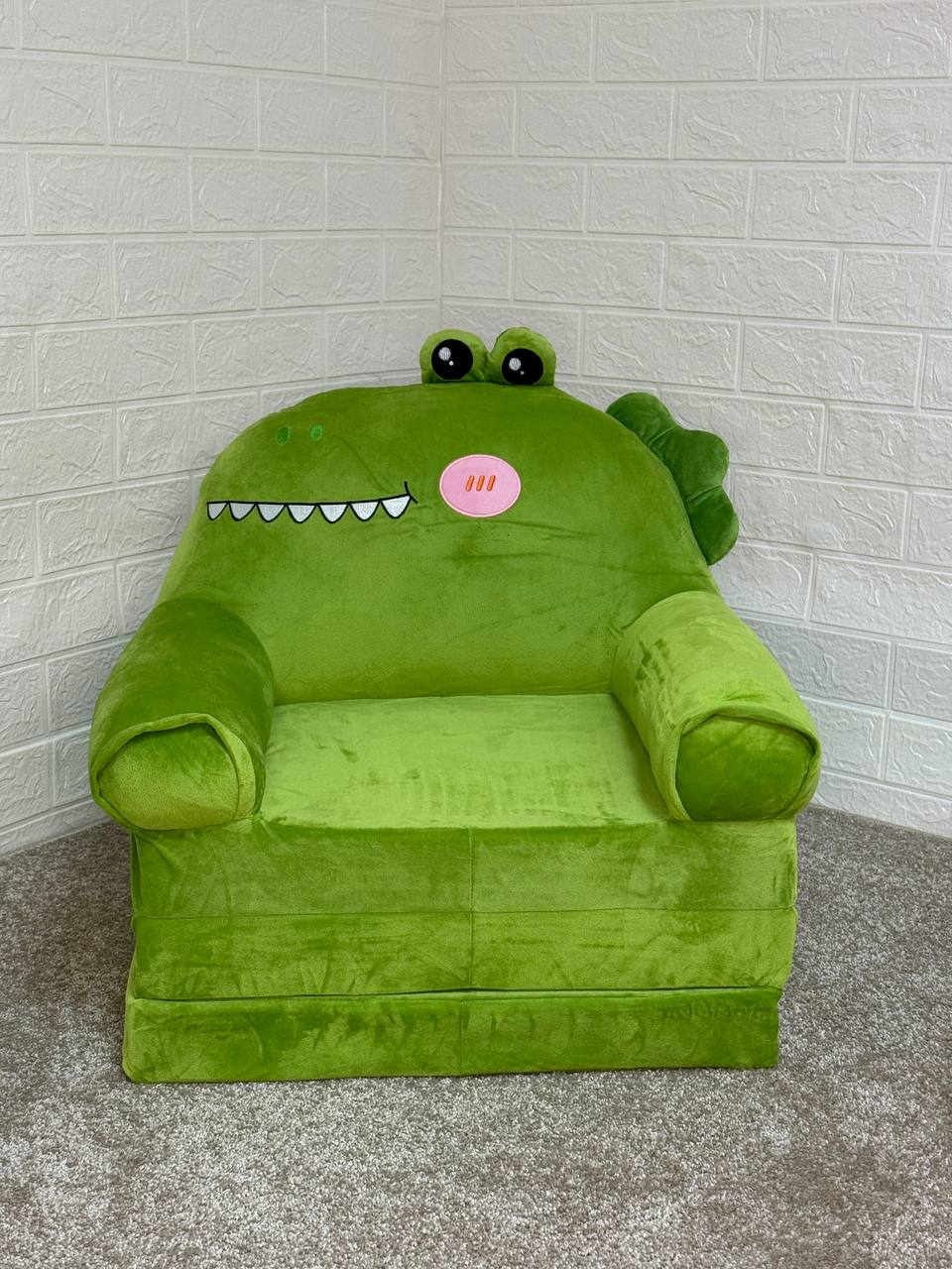 М'яке дитяче крісло плюшеве Дино безкаркасне (1new44567)