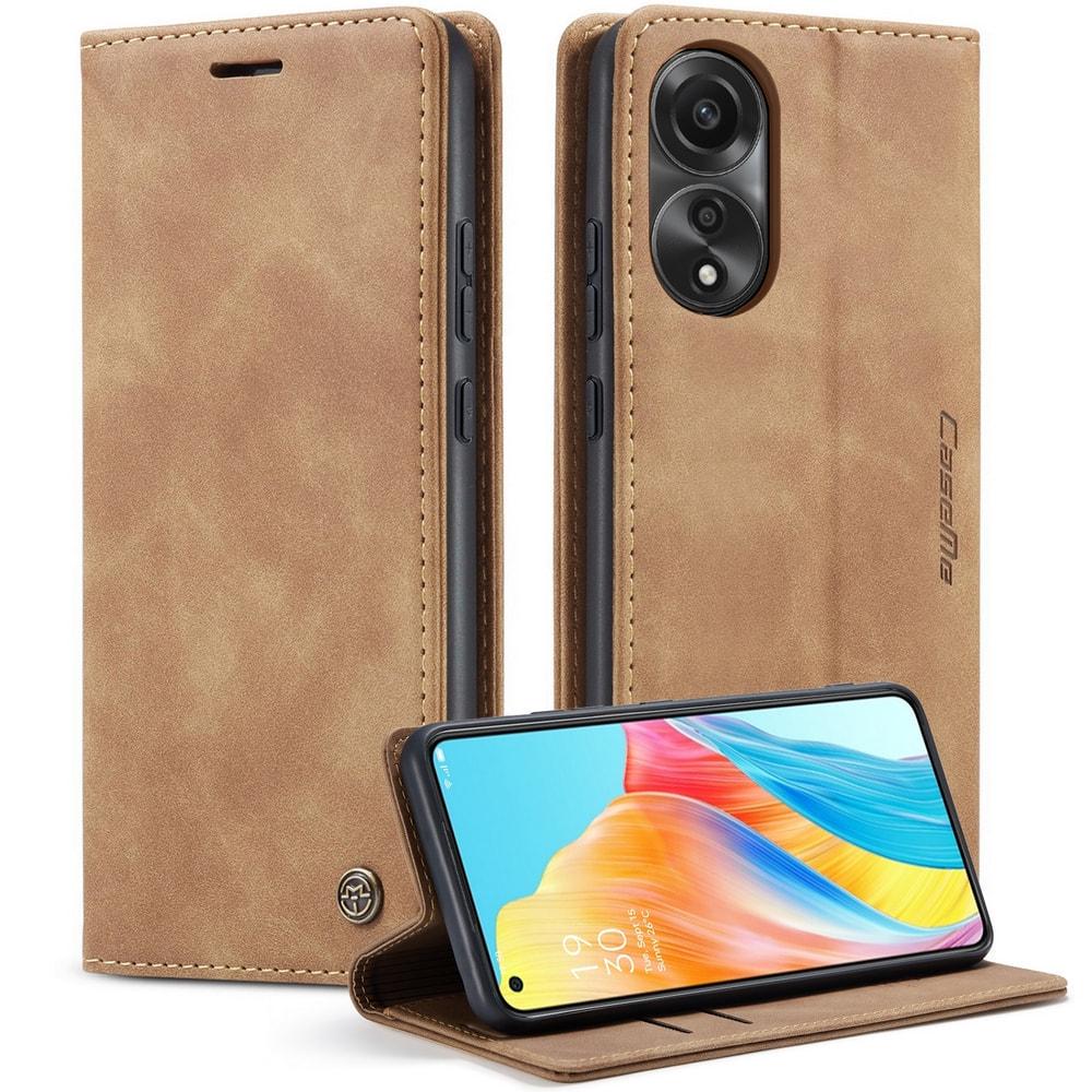 Чехол книжка с магнитом OPPO A78 4G CaseMe Brown (34419-30)