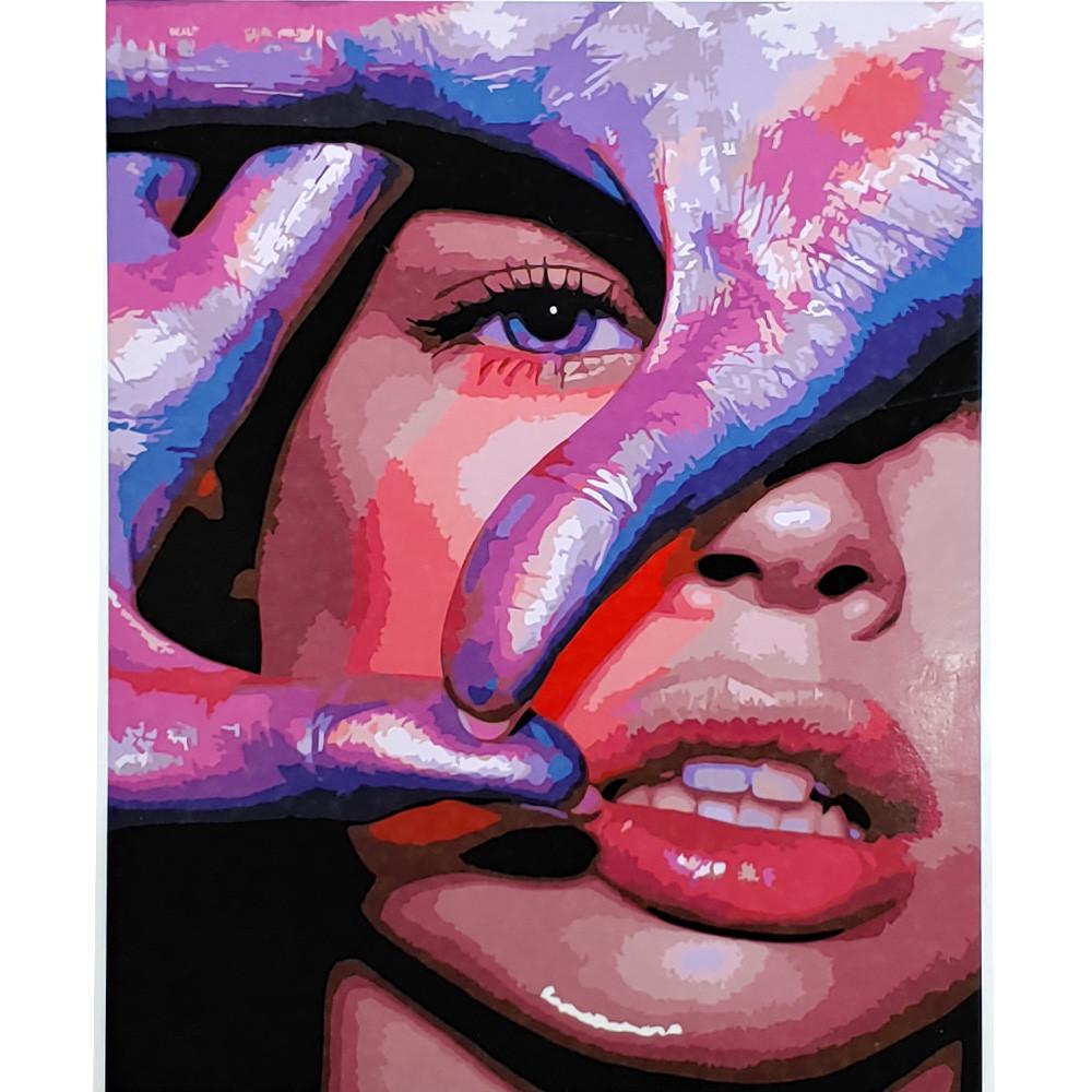 Картина по номерам Strateg Премиум Сфокусированный взгляд с лаком 40х50 см (SY6877)