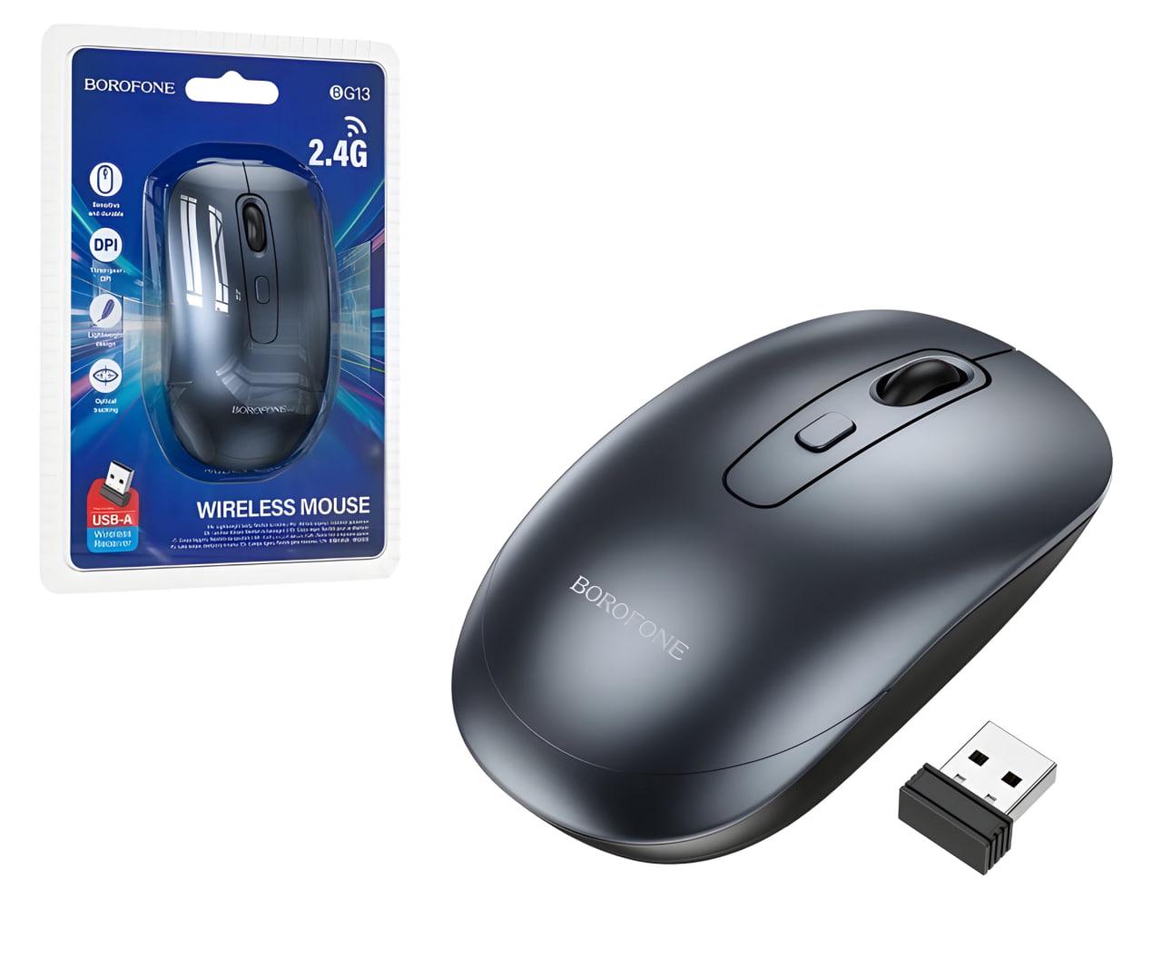 Мышь беспроводная Borofone Winner 2.4G Черный (BG13)