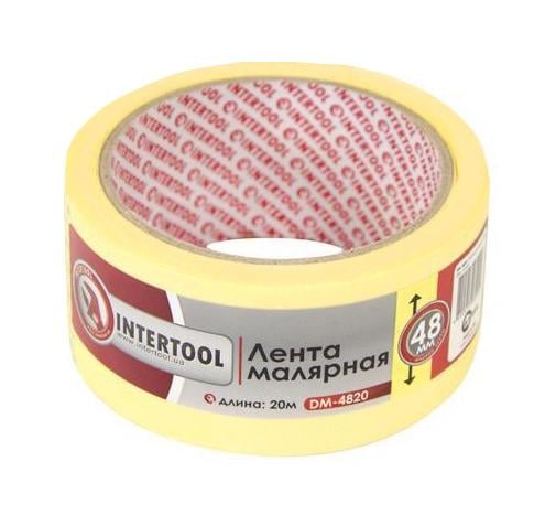 Лента малярная Intertool 48 мм 20 м DM-4820 Желтый (29810-1)