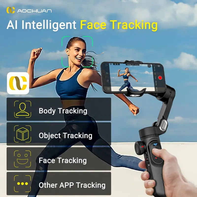 Стабилизатор для телефона трехосевой AOCHUAN SMART X Pro Professional Gimbal Stabilizer - фото 7 Стабилизатор для телефона трехосевой AOCHUAN SMART X Pro Professional Gimbal Stabilizer - фото 7
