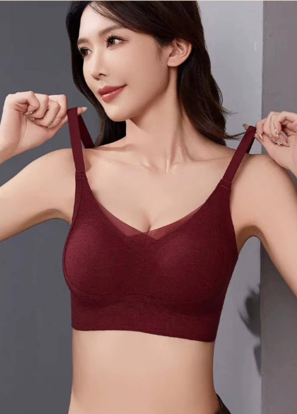 Бюстгальтер женский формованный в рубчик Infinite Comfort M Бордовый (1530-75-01) - фото 2