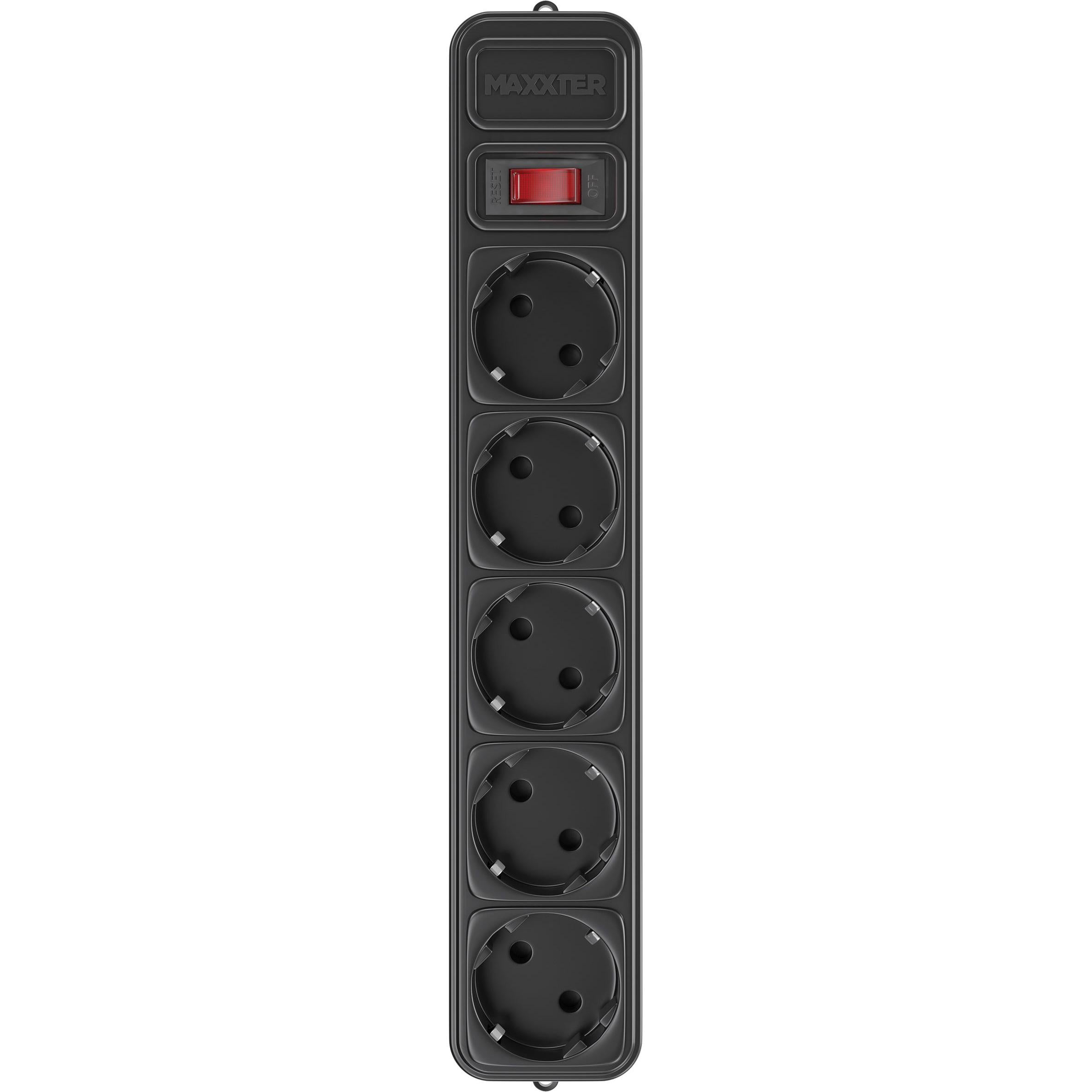 Удлинитель Maxxter SPM5-G-15B 5 розеток 10А 4,5 м выключатель с LED-индикацией (650490)