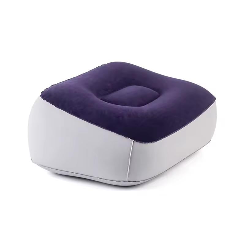 Подушка під ноги для дому та дороги надувна Сіро-синій