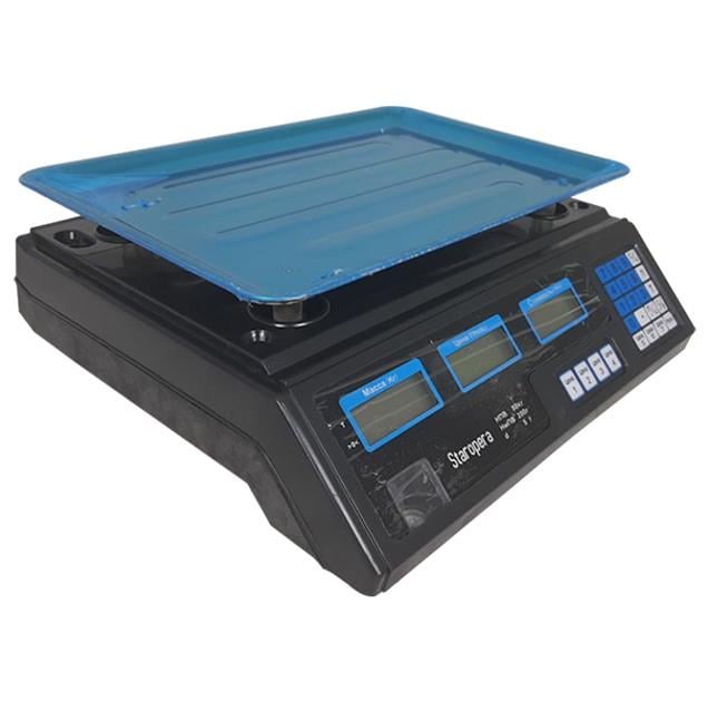 Весы платформенные беспроводные Wimpex Staropera на 50 кг с аккумулятором 4В 24/32 см Черный/Синий (2670275006)