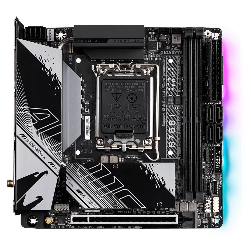 Материнская плата Gigabyte B760I Aorus PRO DDR4 Socket 1700/MiniITX/2хDDR4 DIMM (11401387)