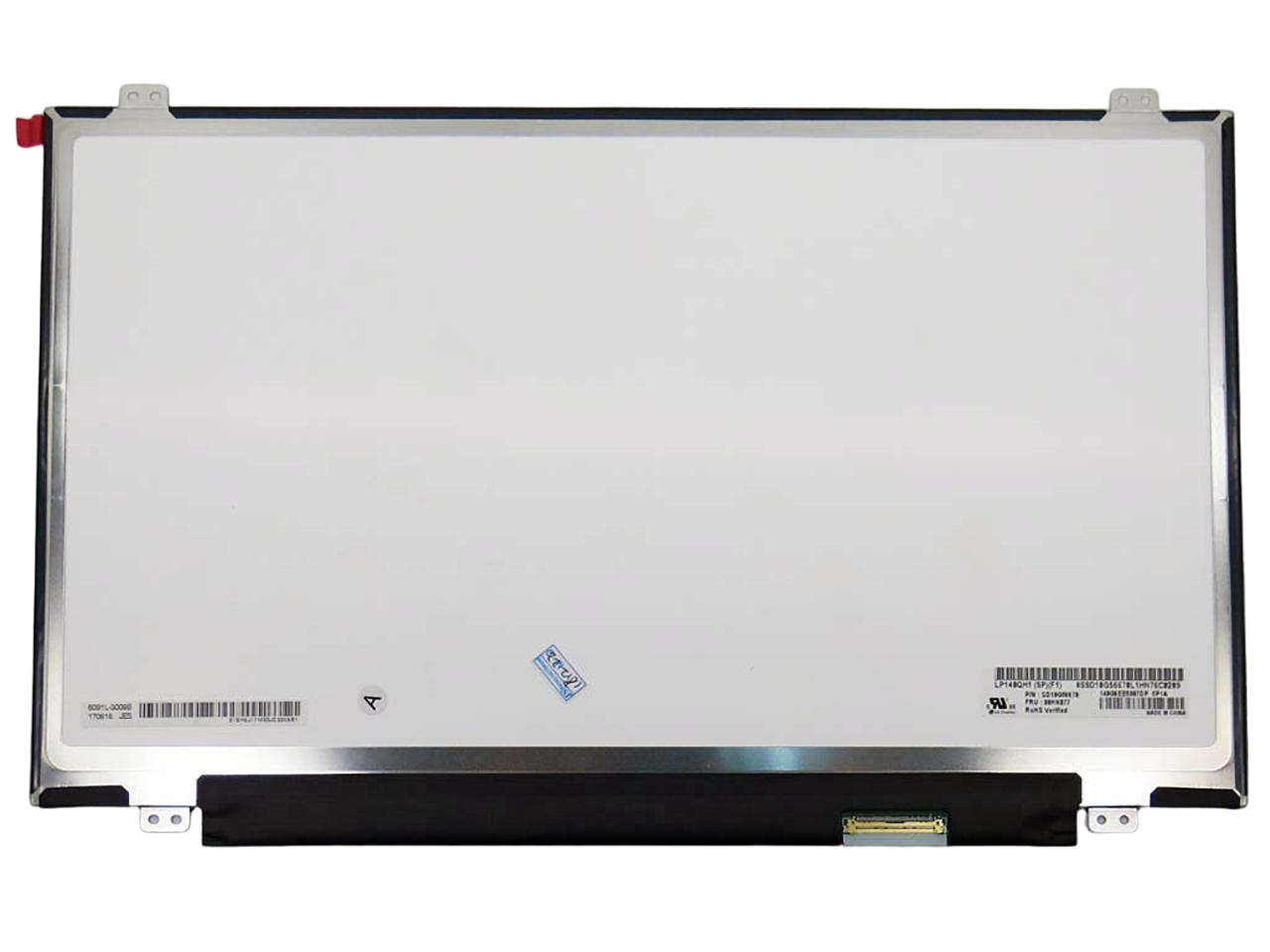 Матрица для ноутбука Lenovo ThinkPad T470s 14,0" 2560х1440 WQXGA/Quad HD 1440p 16:9 разъем eDP 40 pin справа внизу (49182)