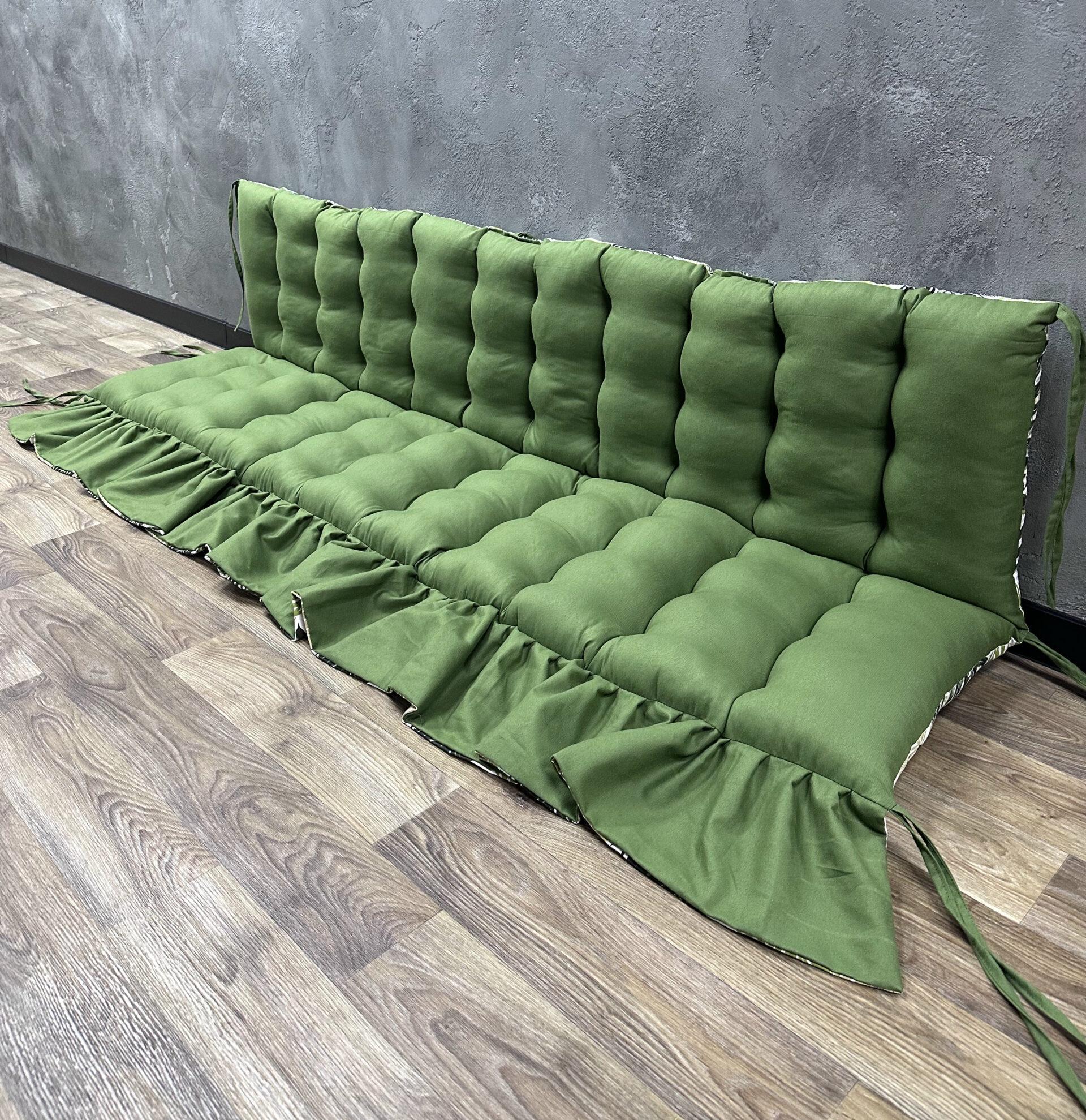 Подушка Сomfort Home на поддоны/качели/каркасы/садовая мебель с рюшей 100х50х50 см