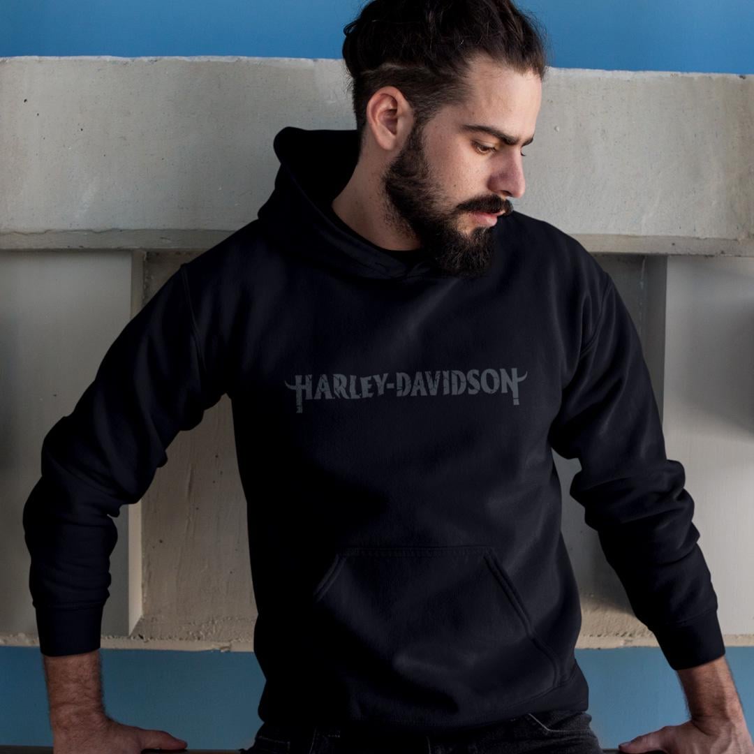 Худи флисовый унисекс Harley Davidson HD L Черный