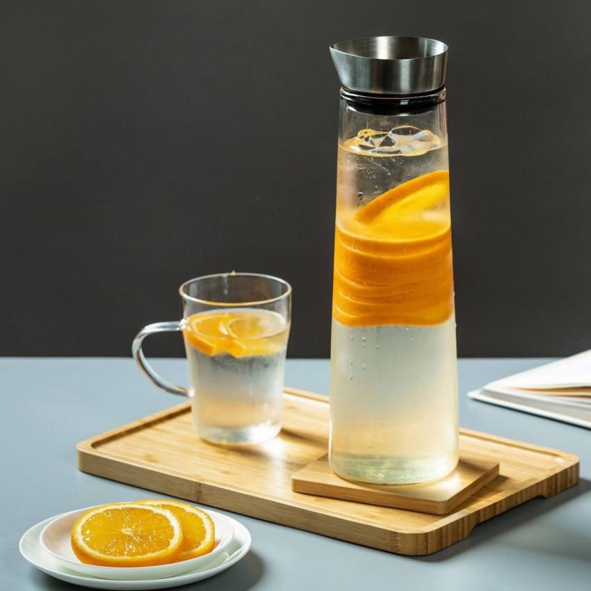 Графин стеклянный Kamille KM-9032 с крышкой из нержавеющей стали 1200 мл (2115528810) - фото 7