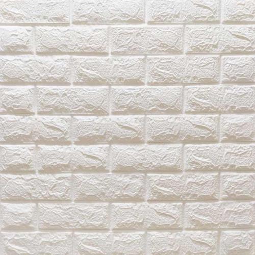 Панель самоклеющаяся 3D под белый матовый кирпич 700x770x7 мм