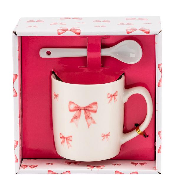 Чашка новорічна Рожевий бантики кераміка 200 мл (30296367) Чашка новорічна Рожевий бантики кераміка 200 мл (30296367)