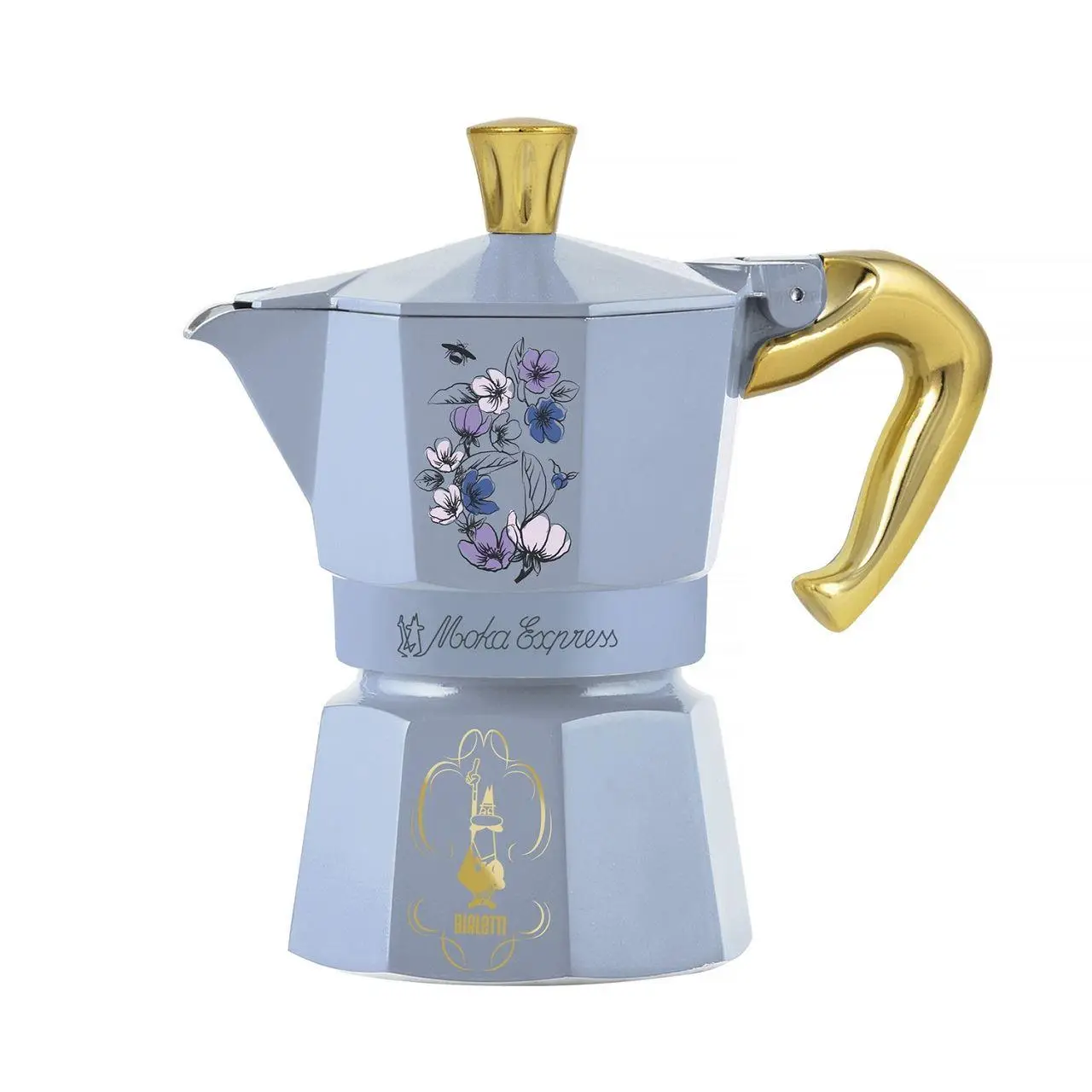 Гейзерна кавоварка Bialetti Moka Express X Bridgerton на 6 чашок з алюмінію (5364)
