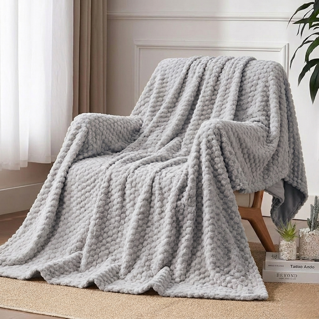 Плед на диван і ліжко Honey Soft LUX 180х200 см Сірий (PlaidHoney180Gray)