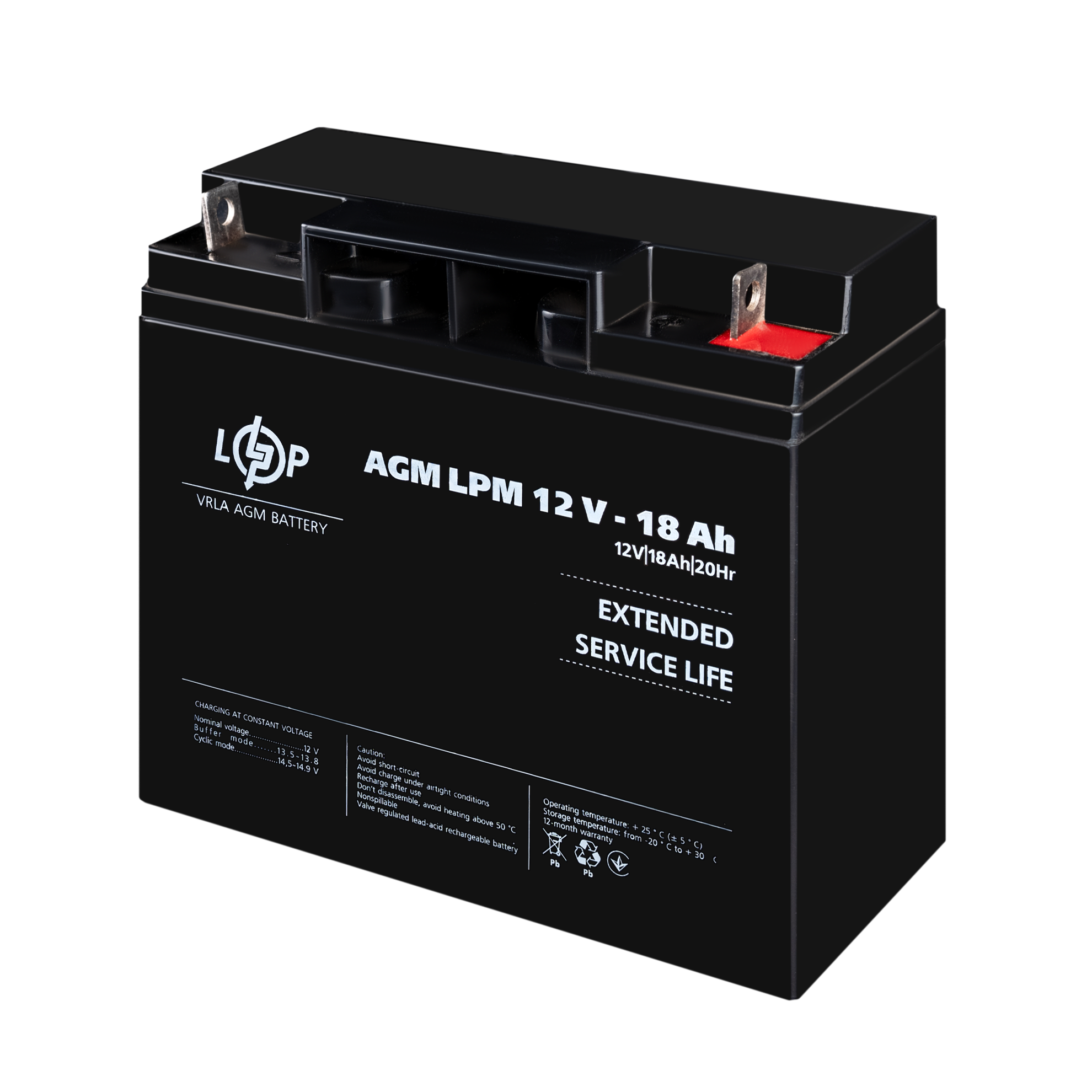 Аккумулятор AGM LPM 12V 18 Ah - фото 4