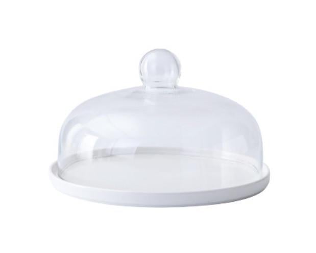 Тортовница круглая Crystal с крышкой стеклянная 8х18 см (24445090)