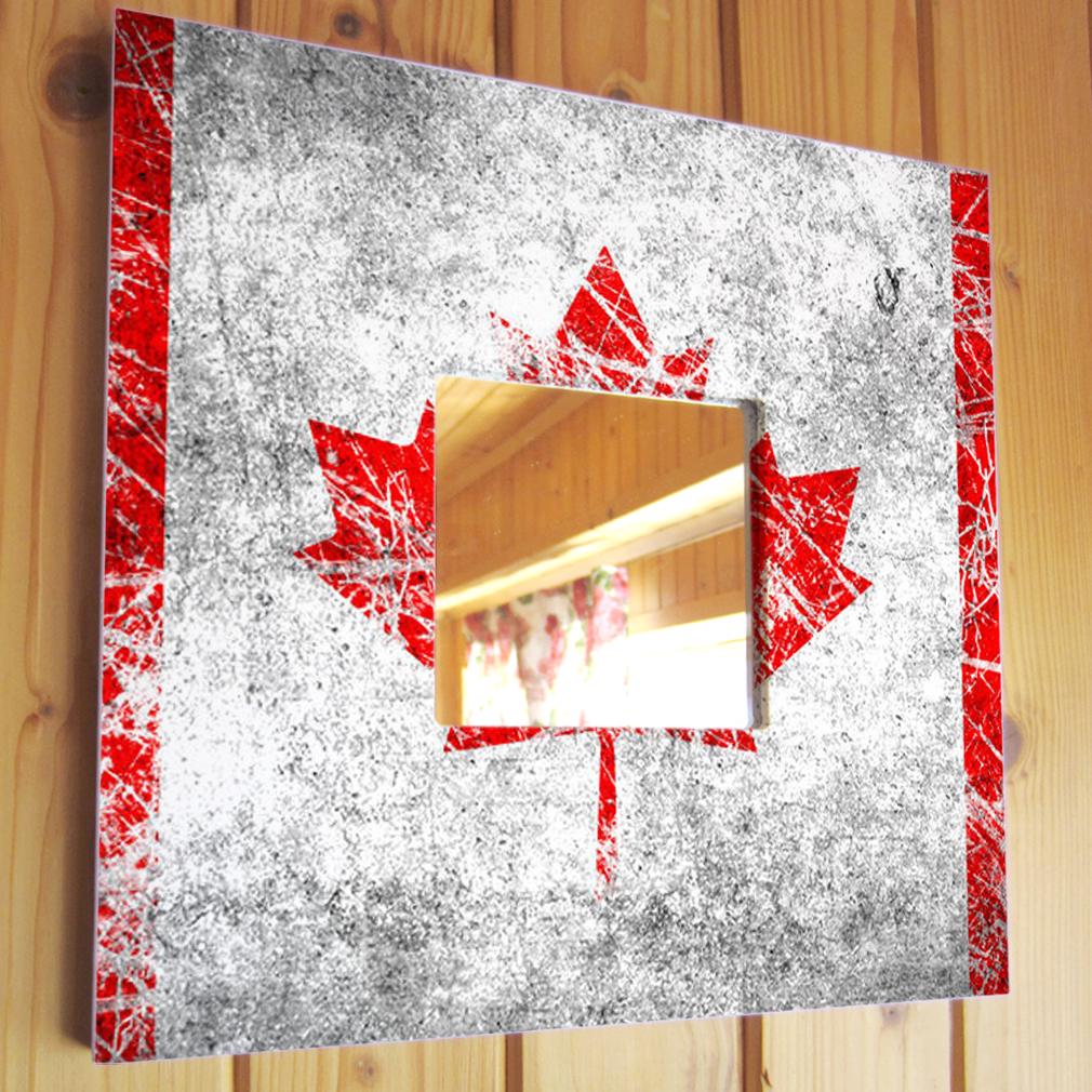 Зеркало декоративное Канада Кленовый лист 260х260 мм (M03013)