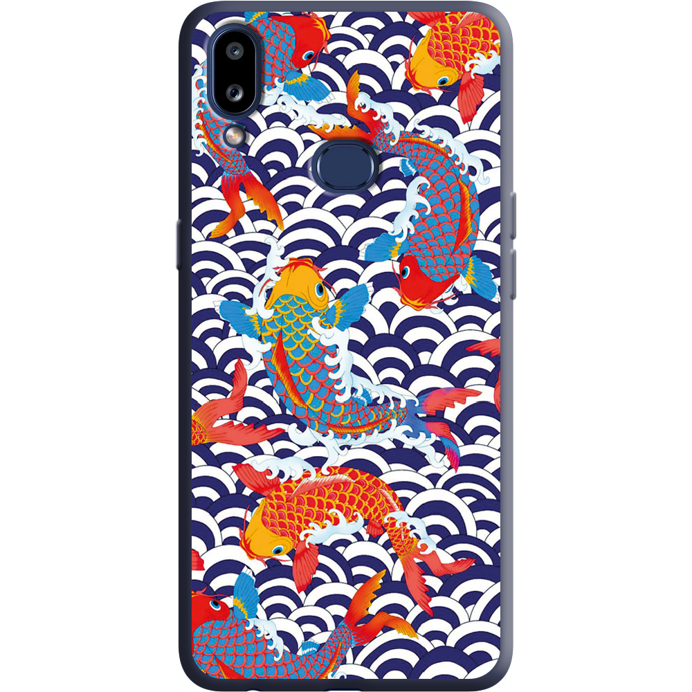 Чохол Boxface Samsung A107 Galaxy A10s Koi Fish Синій силікон (37944-up2477-38657)