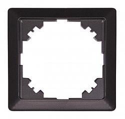 Рамка 1-постова E.NEXT e.lux.10024L.1.fr.anthracite 81х81х9,5 мм Антрацитовий (ins0040048)