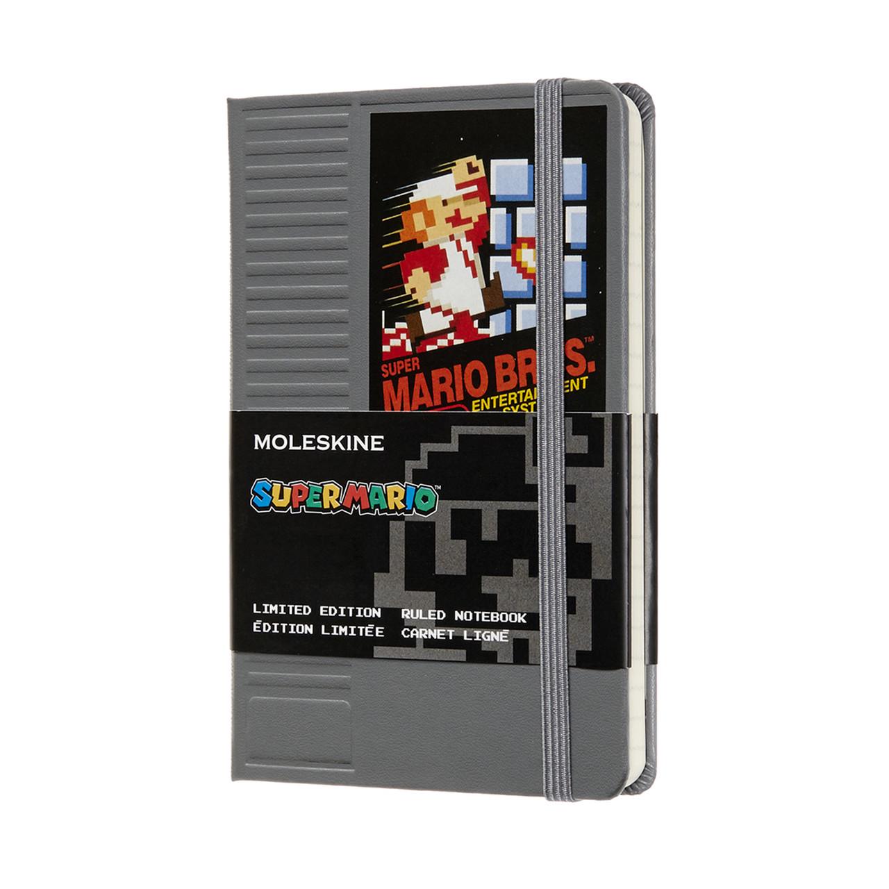 Блокнот Moleskine Limited Super Mario карманный 9х14 см 192 страницы в линейку серый (8058647621159)