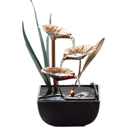 Водопад декоративный RESTEQ со светодиодной подсветкой 19x14 см Черно-золотой (VA-925316919)