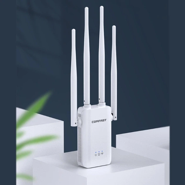 Усилитель сигнала Wi-Fi COMFAST CF-WR304S 300 Мбит/с 2,4 ГГц с 4 антеннами Белый (3185522396)