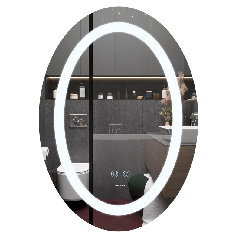 Зеркало для ванной комнаты MIXXUS PLAIN MV03-50x70 с LED Touch/Anti-fog/диммером (MI6664)