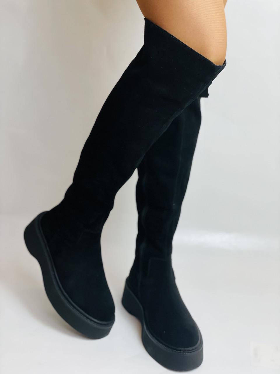 Ботфорты женские зимние Farinni р. 39 25,0 см Черный (2711)