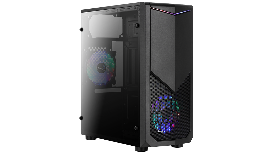 Корпус Aerocool PGS Tomahawk-A Middle Tower без БП для ATX/micro ATX/mini-ITХ Black