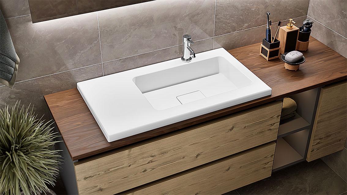 Умивальник накладний Status Vega Low 80 L White (685) - фото 7