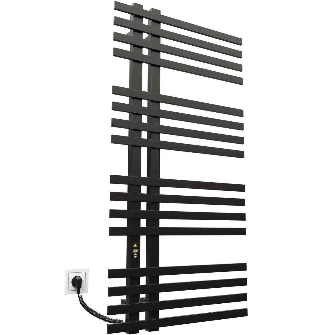 Полотенцесушитель электрический KOSSER Браш EL с таймером 1200х600 мм Черный