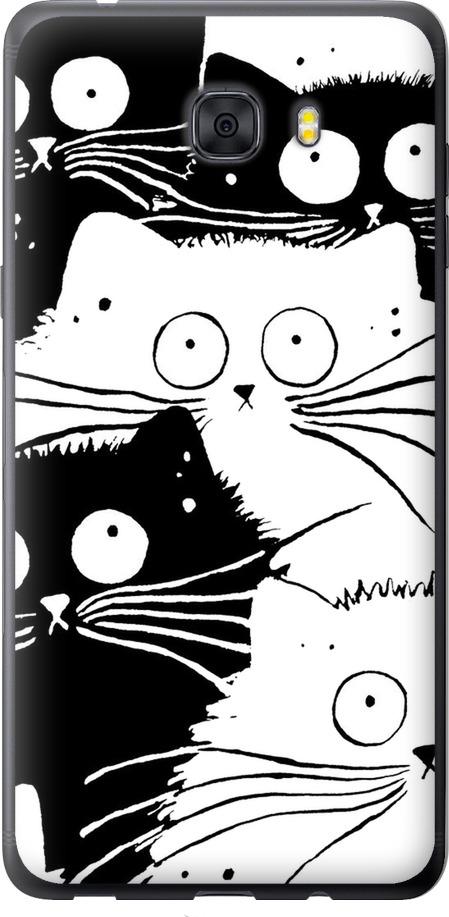 Чехол на Samsung Galaxy C9 Pro Коты v2 (3565u-720-42517) Чехол на Samsung Galaxy C9 Pro Коты v2 (3565u-720-42517)