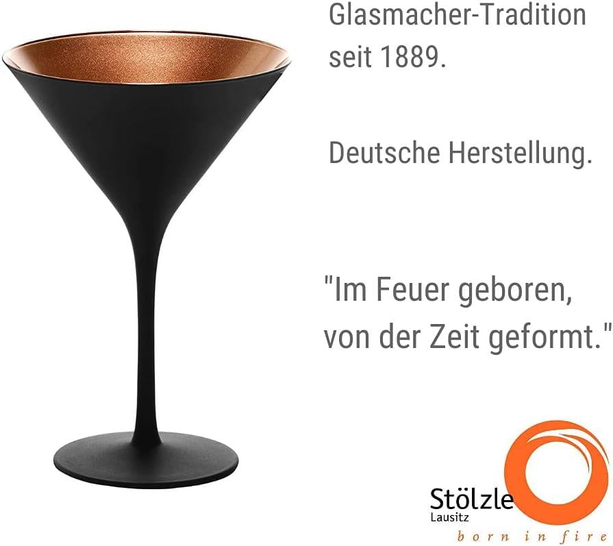 Набор бокалов для мартини Stölzle Lausitz Elements Bronze 240 мл 6 шт. Черный (1409425-1) - фото 3 Набор бокалов для мартини Stölzle Lausitz Elements Bronze 240 мл 6 шт. Черный (1409425-1) - фото 3