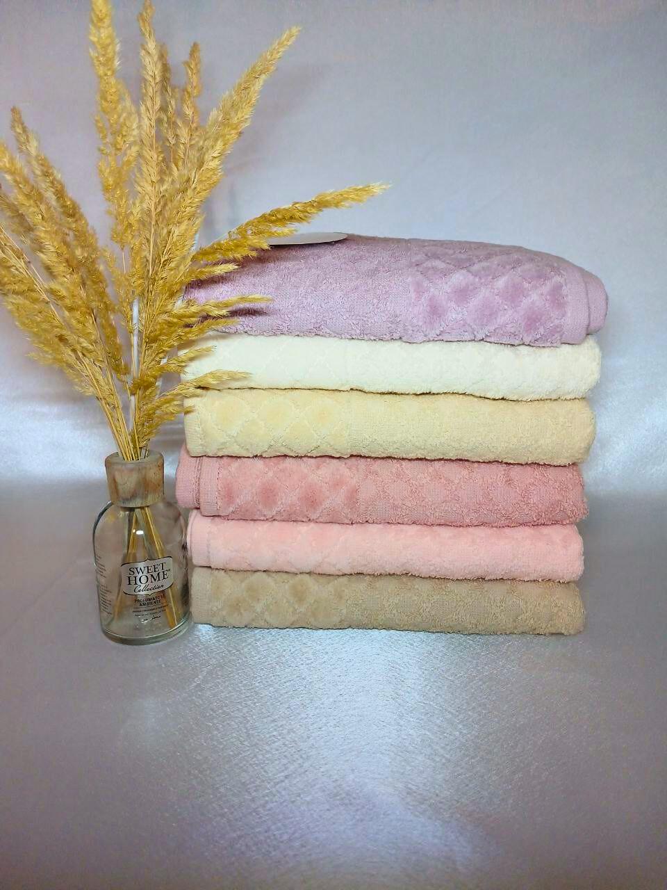 Рушник жакардовий Bulteks Mulia 50х90 см Пудровий (12669) - фото 4