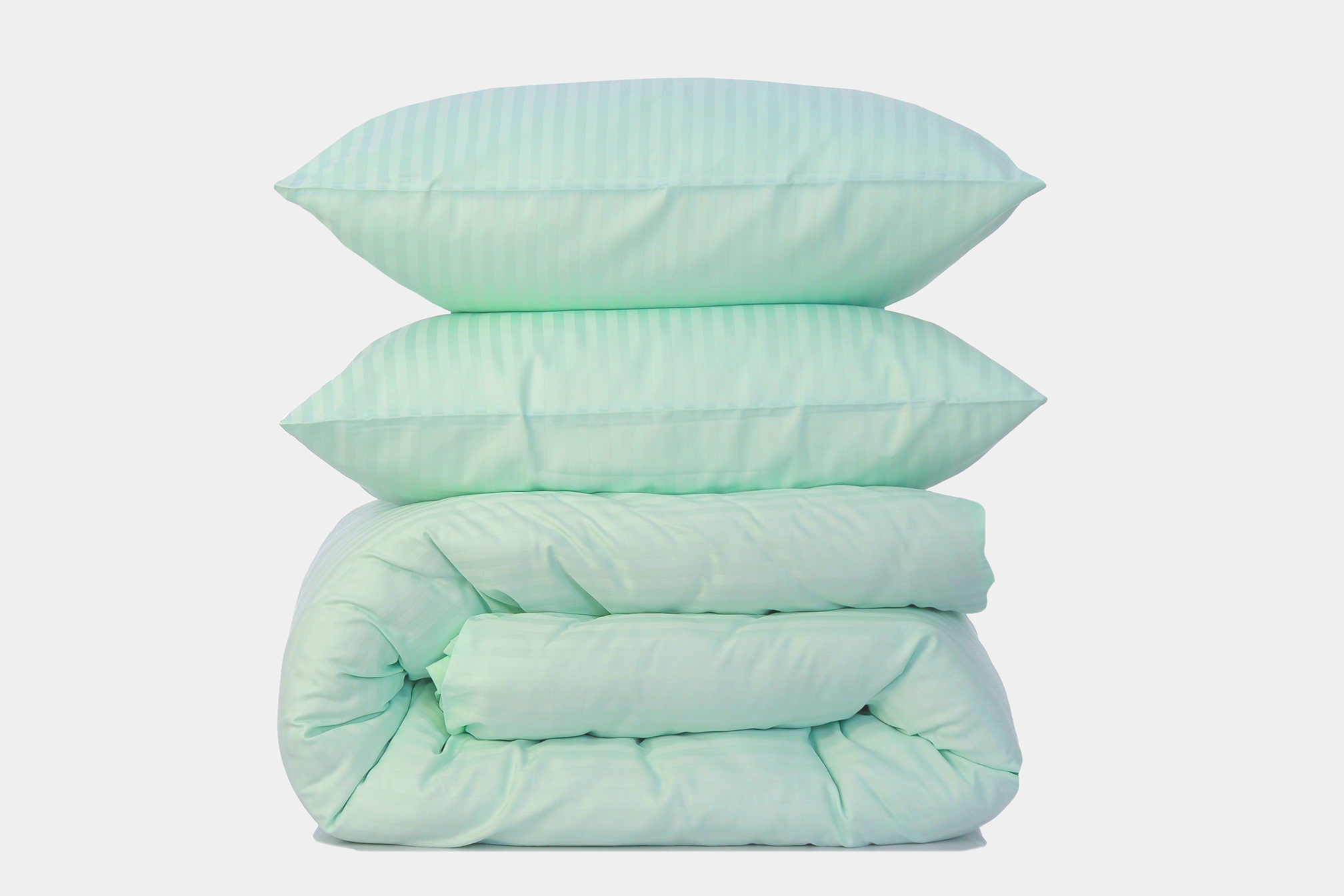 Комплект постельного белья семейный Amore menthol5410 страйп-сатин Мятный (KPB-As-STLux-menthol5410 70x70_) - фото 1 Комплект постельного белья семейный Amore menthol5410 страйп-сатин Мятный (KPB-As-STLux-menthol5410 70x70_) - фото 1