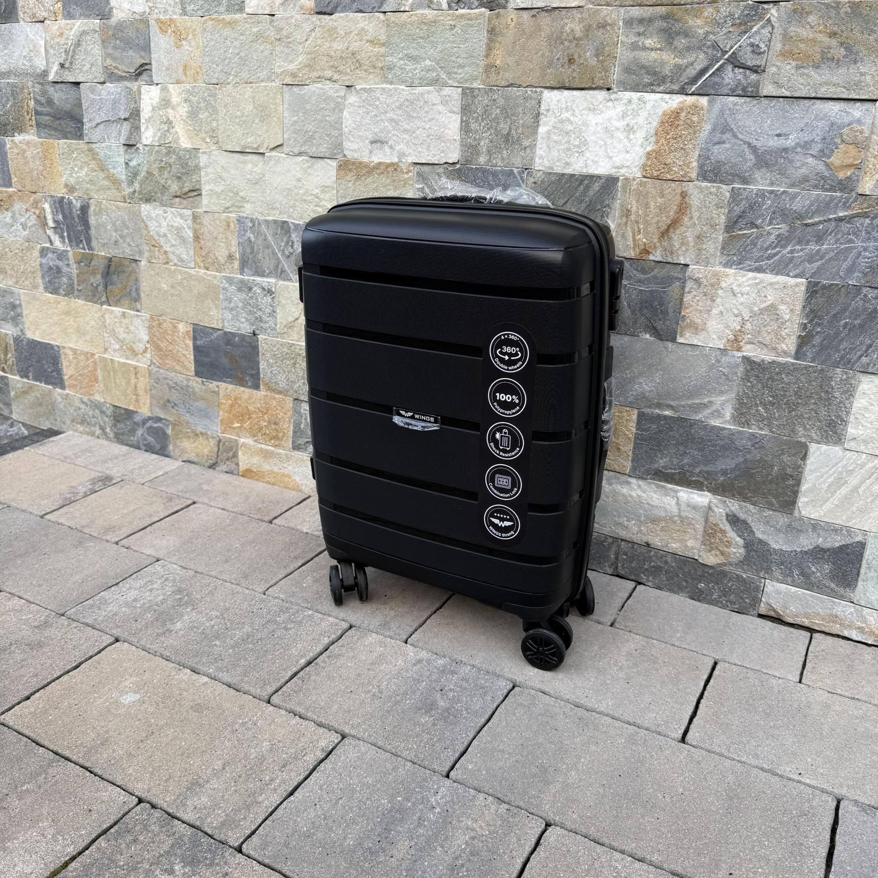 Валіза дорожня з поліпропілену Wings HWF03 S Чорний (30631276) - фото 3