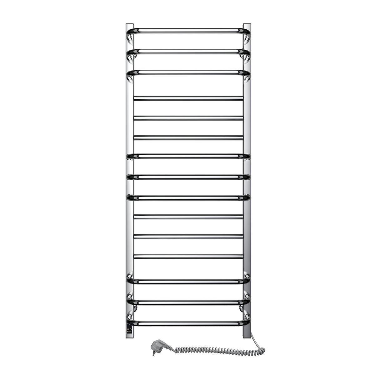 Полотенцесушитель электрический NAVIN Грандис из нержавеющей стали Sensor правый с таймером полированный 480х1200 мм (2134807542)