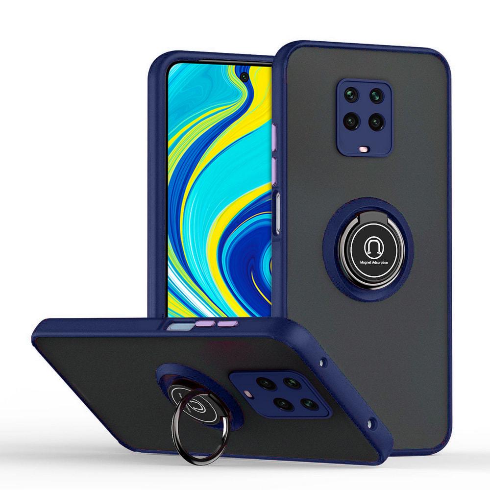 Защитный чехол MatteLuxe Xiaomi Redmi Note 9 Pro (с кольцом) Blue (34255-28)