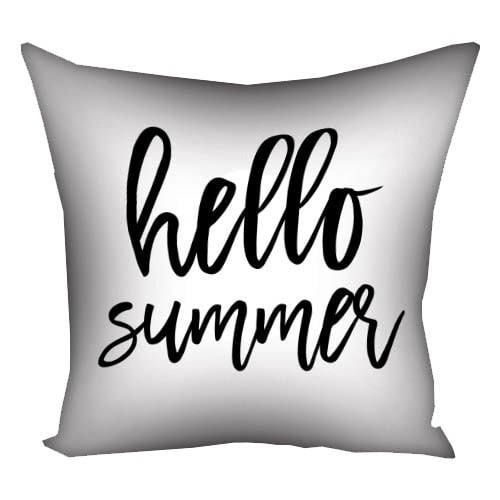 Подушка с принтом "Hello summer" 40x40 см (4P_EX006)