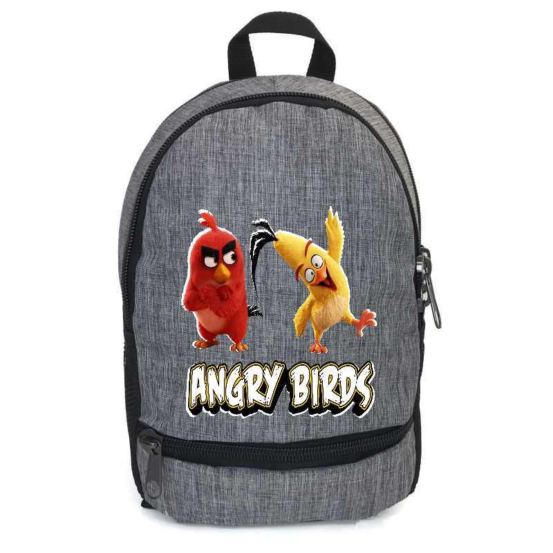 Школьный рюкзак подростковый Cappuccino Toys с принтом Angry Birds ANG-004-gry 12,5 л Серый (2133990357)