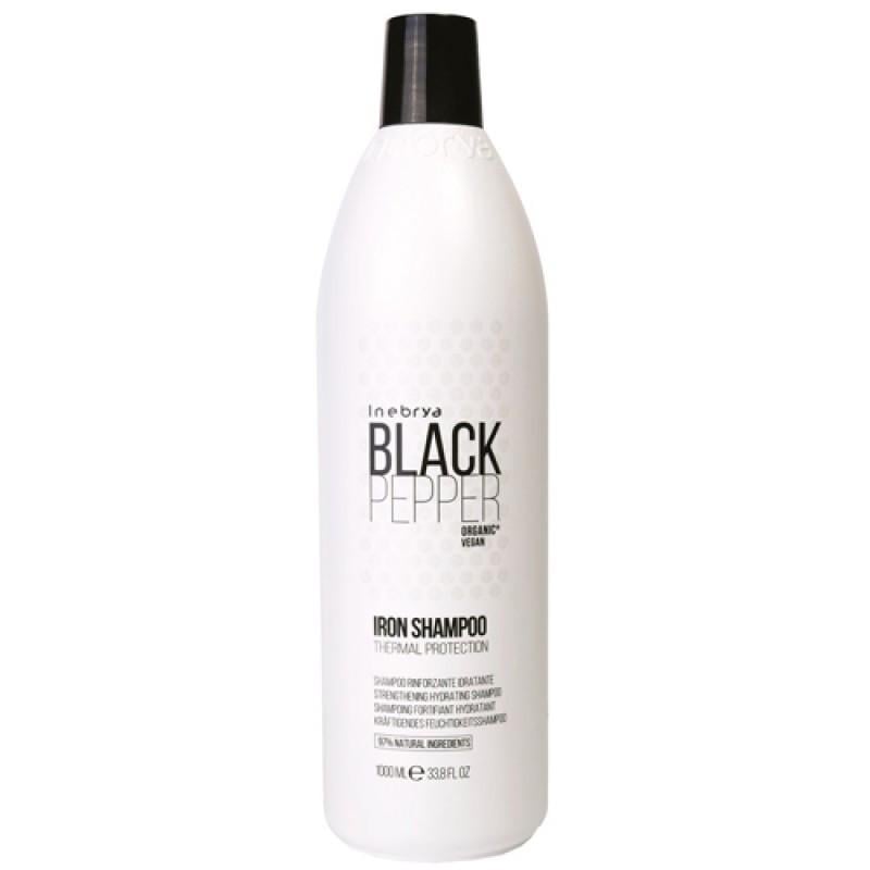 Укрепляющий шампунь для волос Inebrya Balck Pepper Iron Shampoo 1000 мл (1249874650)