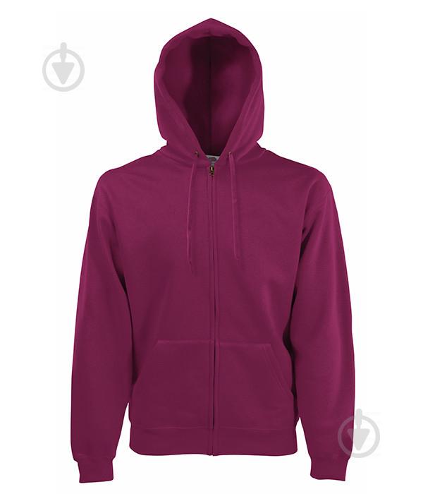 Толстовка Fruit of the Loom Premium hooded sweat jacket S Бордовий (062034041S)