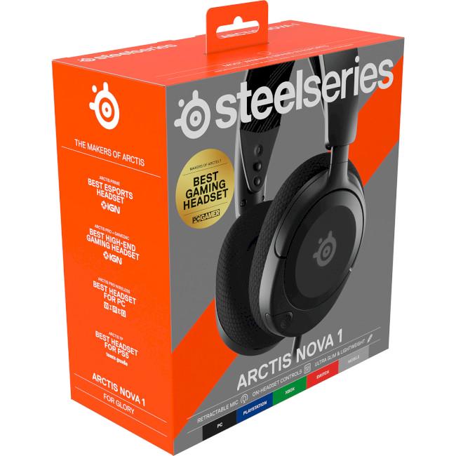 Навушники ігрові SteelSeries Arctis Nova 1 з проводом 1,2 м Black (61606) - фото 8