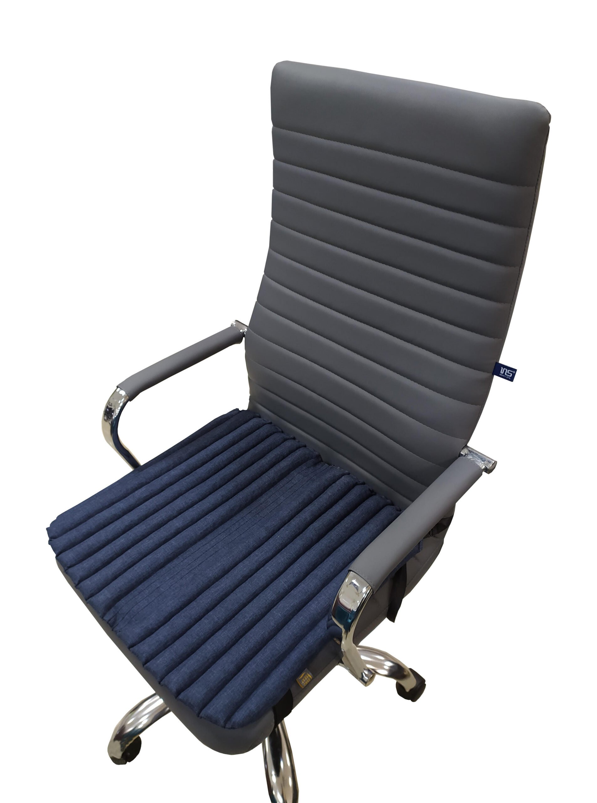 Ортопедична подушка EKKOSEAT на крісло керівника (сидіння). Джинс.