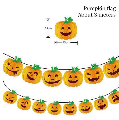 Гирлянда на Хэллоуин Тыквы 15х15 см 3 м Оранжевый (9205) - фото 3